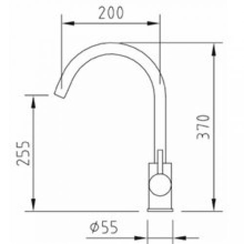 Robinet d’évier Curve Inox Finishing