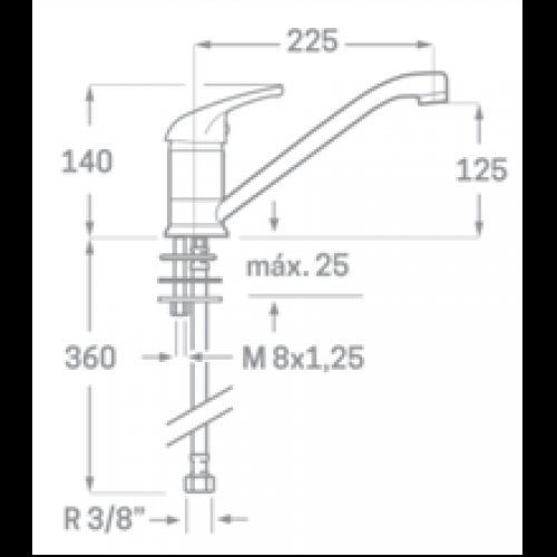 Robinet d’évier de rebord Enkel SEVEN