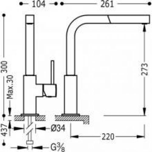 Robinet d’évier à douchette extractible BM TRES…