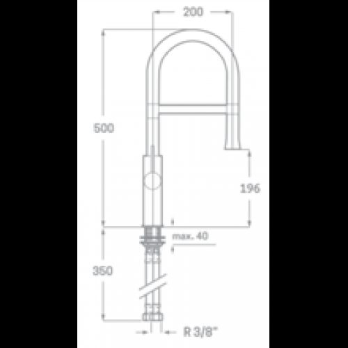 Robinet d’évier en acier Pilot SEVEN