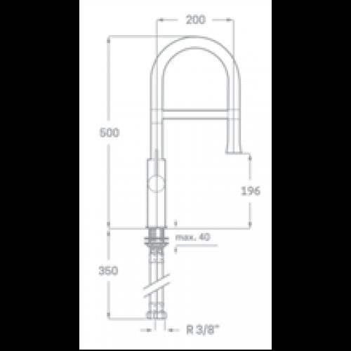 Robinet d’évier gris Pilot SEVEN