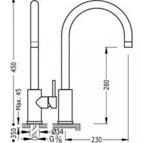 Robinet d’évier haut MAX-TRES