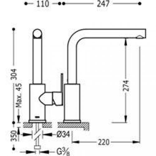 Robinet d’évier LEX Recto-TRES