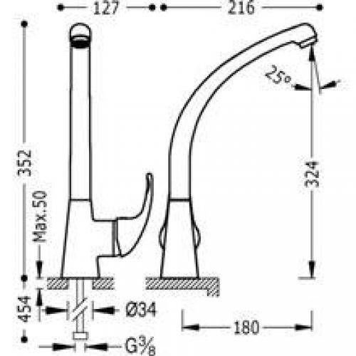 Robinet d’évier MONO-TRES 2000