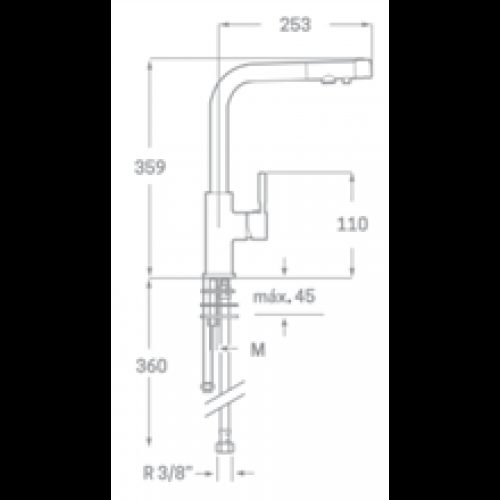 Robinet d’évier Osmose Design noir SEVEN