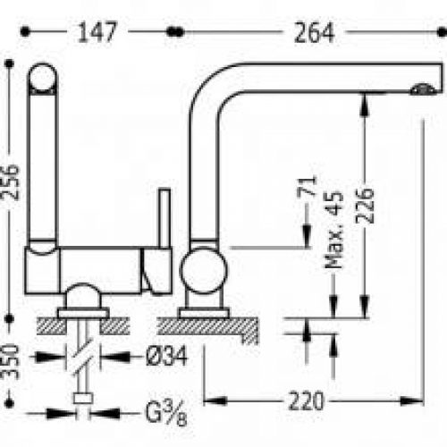 Robinet d’évier rabattable BM TRES
