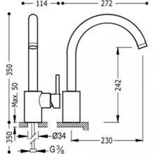 Robinet d’évier réglable MAX-TRES