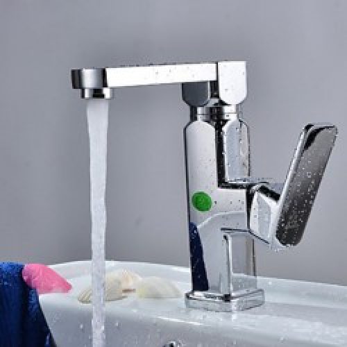 Robinet d&rsquo;évier rotatif avec mitigeur, finition en métal chromé pour un style contemporain