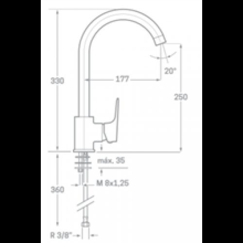 Robinet d’évier Sinua SEVEN