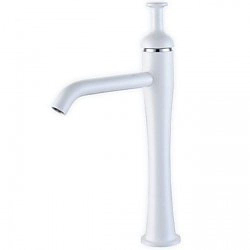 Robinet d&rsquo;évier à unique poignée peint en blanc (un seul trou d’installation)