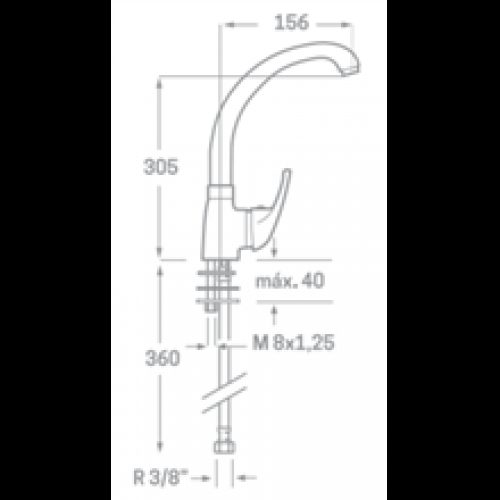 Robinet d’évier vertical Enkel SEVEN