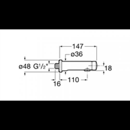Robinet encastré 15 cm lavabo Avant Roca