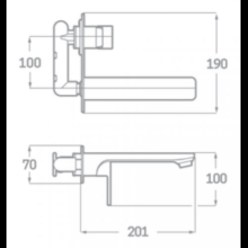 Robinet encastré pour lavabo SKARA SEVEN