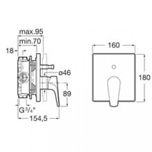 Robinet encastrable baignoire-douche avec…