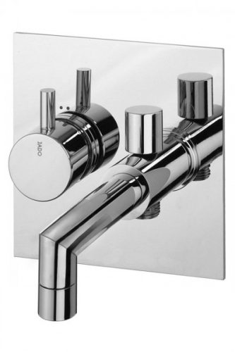 Robinet Encastrable Monocommande Geometry pour Baignoire Chromé Jado F1336AA