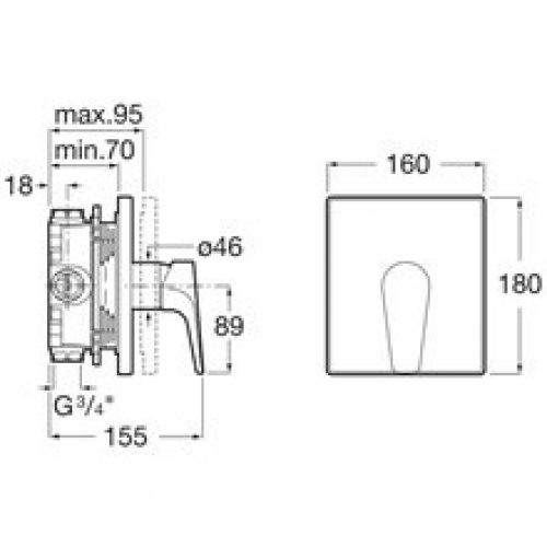 Robinet encastrable pour baignoire-douche Atlas…