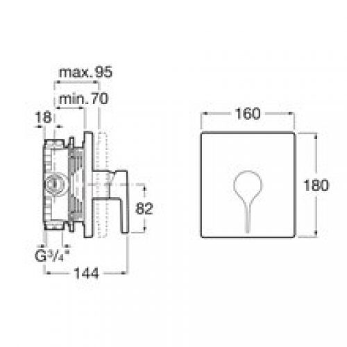 Robinet encastrable pour douche Insignia Roca