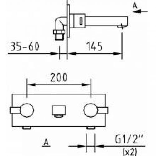 Robinet encastrable pour lavabo Bimini