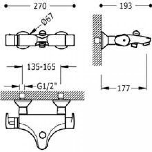 Robinet à encastrer pour baignoire-douche BASIC…