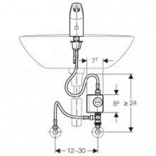 Robinet électrique écologique Geberit185 c/…