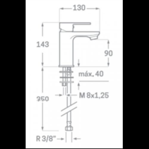 Robinet à levier unique pour lavabo SKARA SEVEN