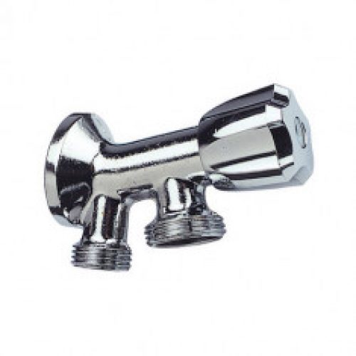 Robinet Machine à laver incliné 2 sorties – Mâle 3/4&Prime; (20/27)