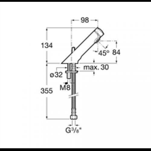 Robinet mitigeur anti-vandalisme de lavabo…