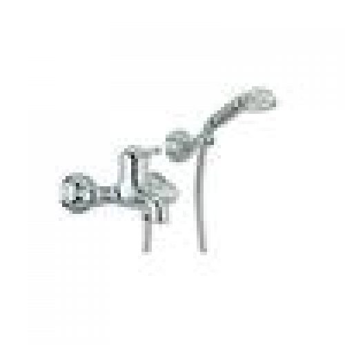 Robinet mitigeur bain/douche mural CISAL ARCANA ROYAL avec support mural douchette