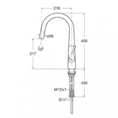 Robinet mitigeur de cuisine bec amovible…