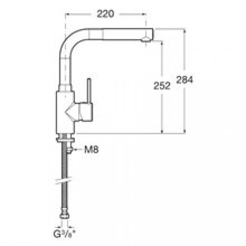 Robinet mitigeur de cuisine bec amovible Targa…