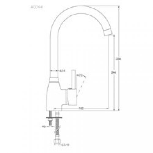 Robinet mitigeur de cuisine ROND CARRERA