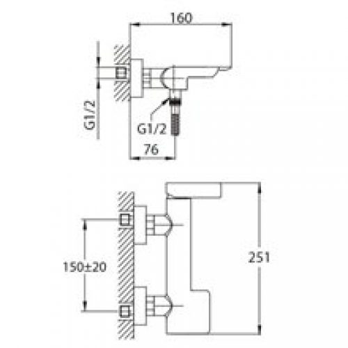 Robinet mitigeur de douche Formentera Teka…