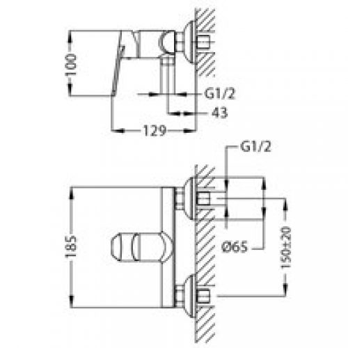 Robinet mitigeur de douche Manacor Teka Futurbaño