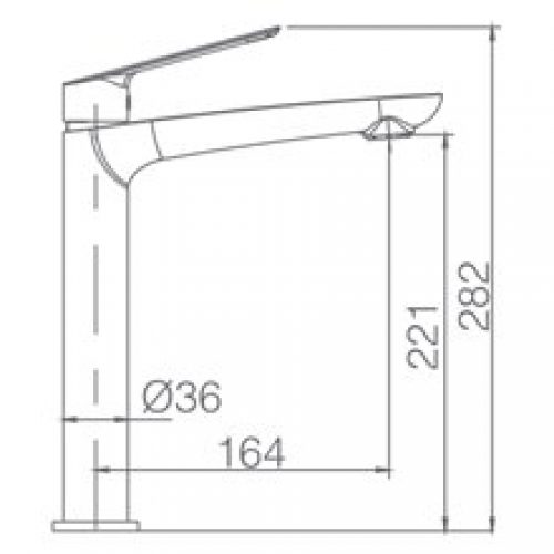 Robinet mitigeur de lavabo haut noir mat Imex…