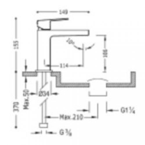 Robinet mitigeur de lavabo levier blanc…