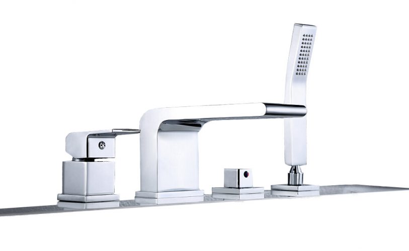 Robinet mitigeur design pour montage sur bord de baignoire 4 trous 6080