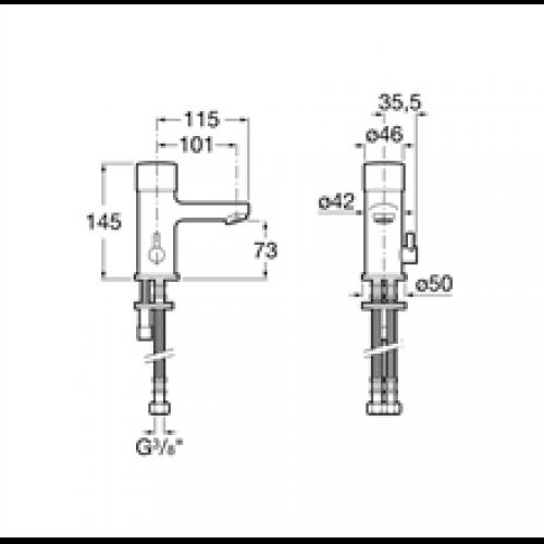 Robinet mitigeur lavabo poignée latérale Sprint…