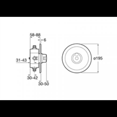 Robinet mitigeur temporisé encastré Sprint Roca