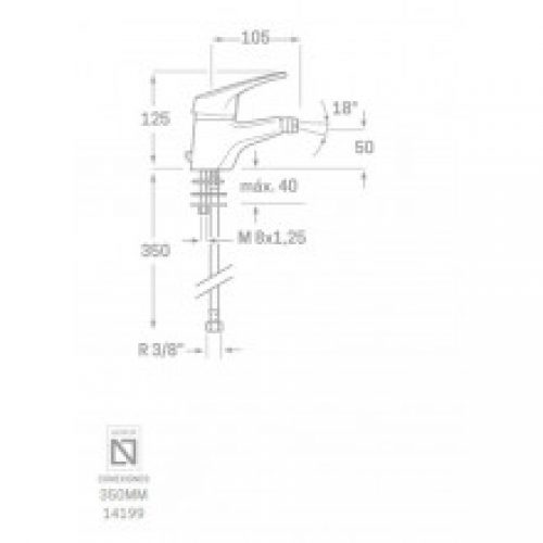 Robinet mitigeurc pour bidet BASIC de SEVEN