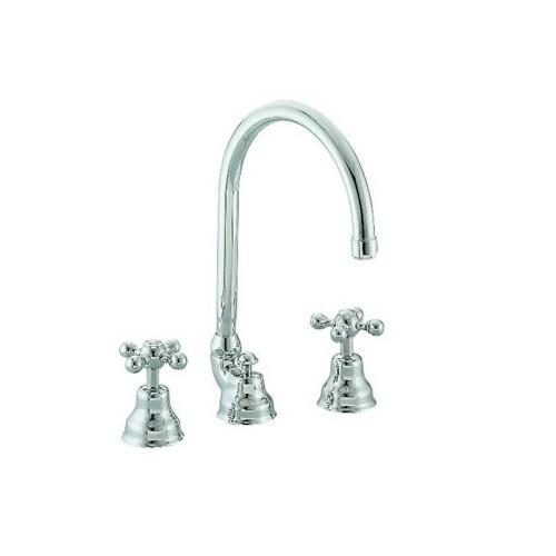 Robinet mélangeur lavabo trois trous CISAL ARCANA avec bec orientable