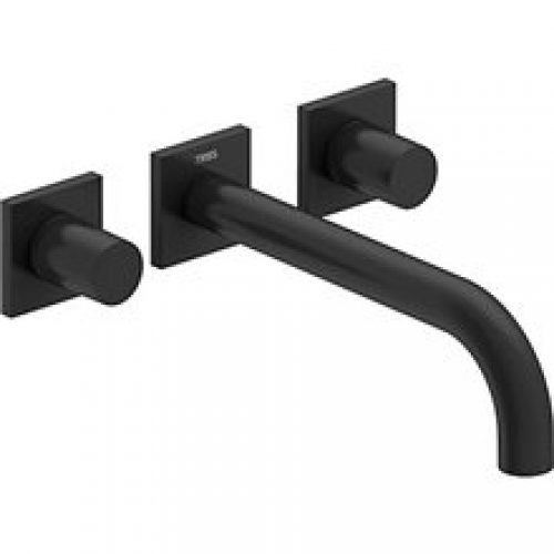 Robinet mural lavabo noir 3 parties PROJECT TRES