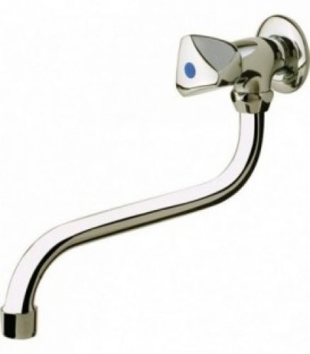 Robinet mural orientable Etou chromé, bec orientable saillie 200 mm