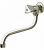 Robinet mural orientable Etou chromé, bec orientable saillie 200 mm