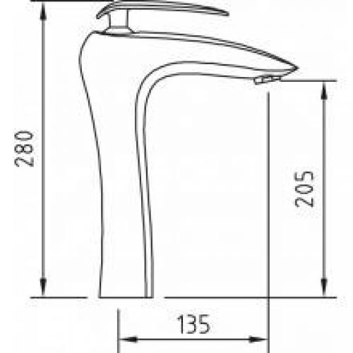 Robinet pour lavabo haut AUDE