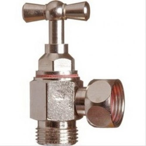 Robinet équerre à potence sans presse-étoupe chromé MF3/8