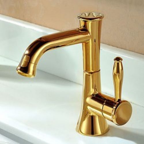 Robinet salle de bain style rustique muni d’un mitigeur. finition en laiton (Ti-PVD)