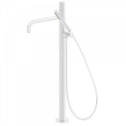 Robinet sur pied pour douche Blanc Mat STUDY COLORS – TRES 26247002BM