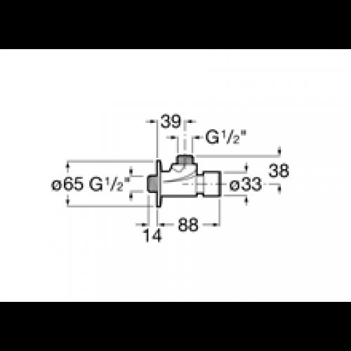 Robinet temporisé vanne d’angle Instant Roca