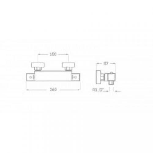 Robinet thermostatique pour douche SKARA SEVEN