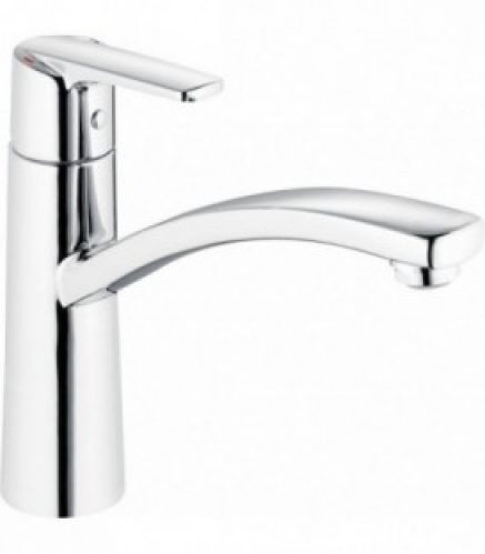 Robinetterie cuisine Heinrichschulte, Alpha 300, chormé, bec orientable